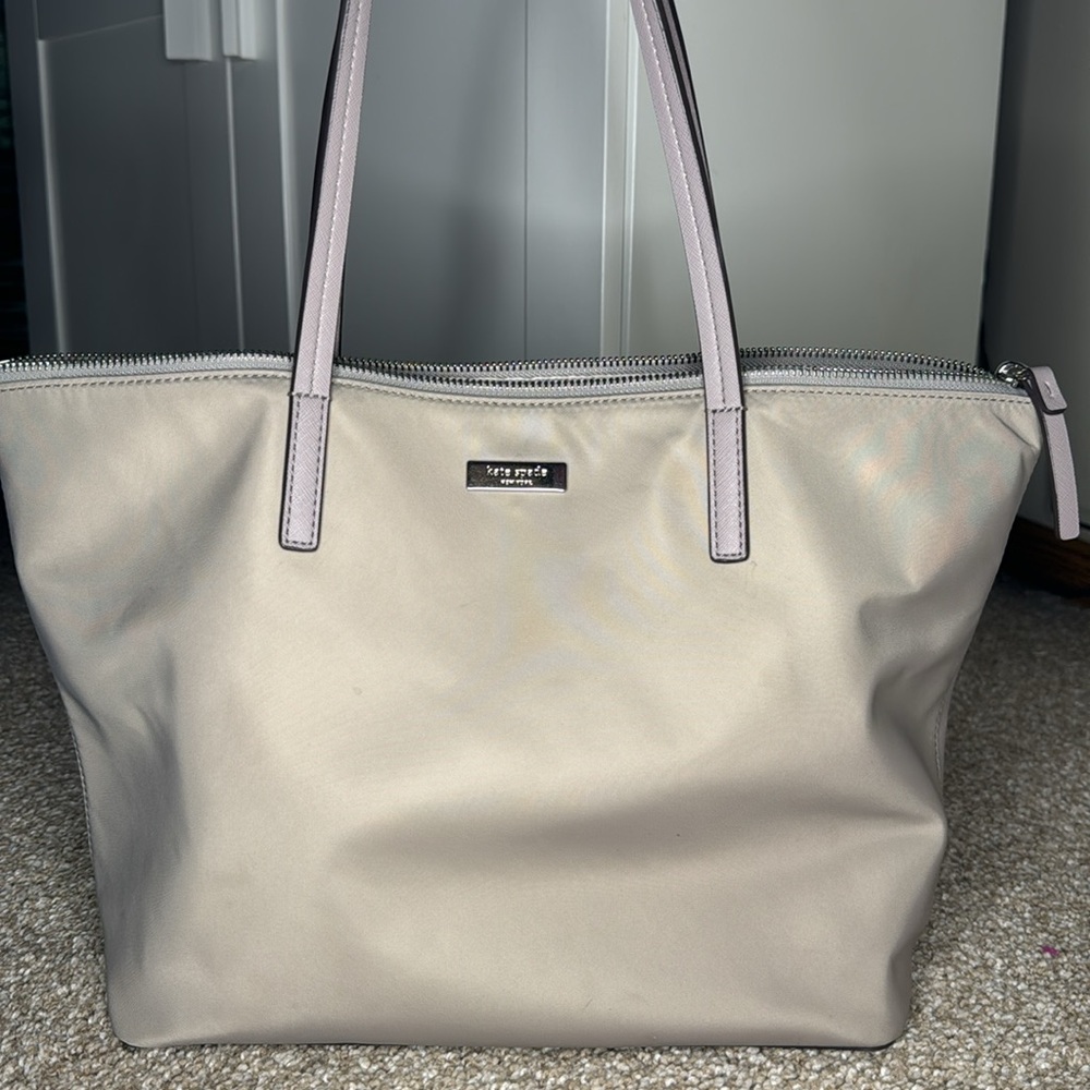 Kate Spade May Street Ida - nylon tote shoulder bag (soft taupe)